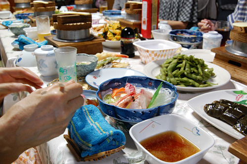 釜飯ご膳　家で用意した料理